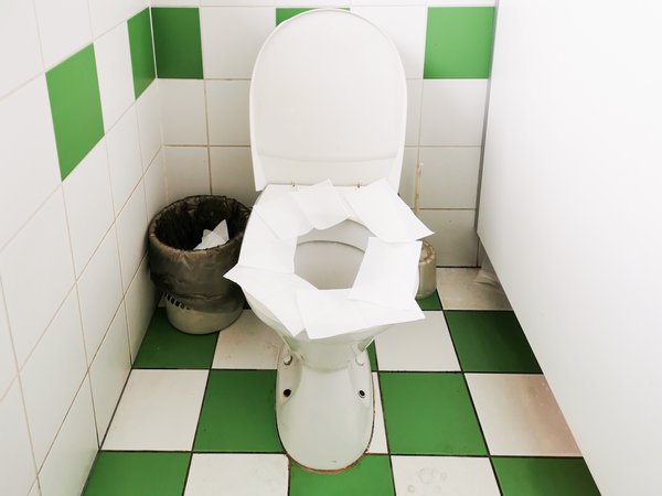 Por que não é bom forrar o vaso sanitário de banheiros públicos com papel higiênico?