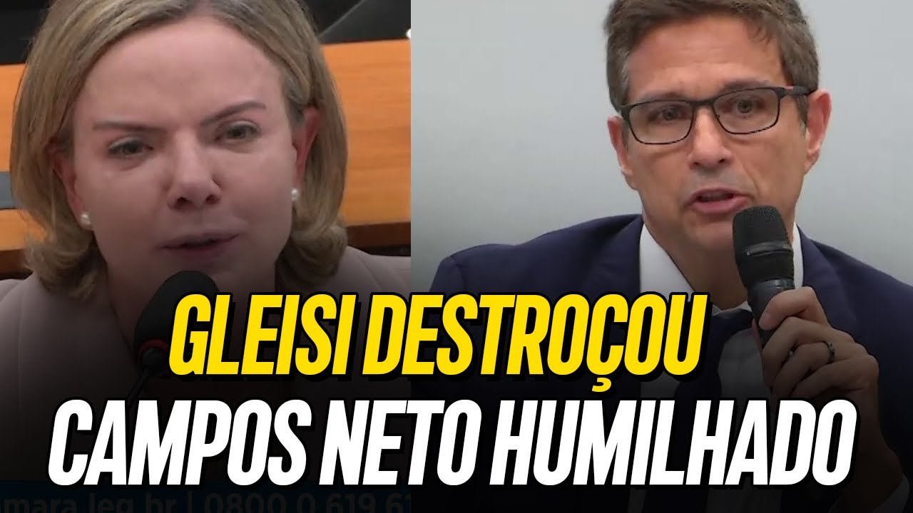 GLEISI DESTROÇOU CAMPOS NETO!! O BOLSONARISTA NÃO AGUENTOU A PRESSÃO AO VIVO!!!!