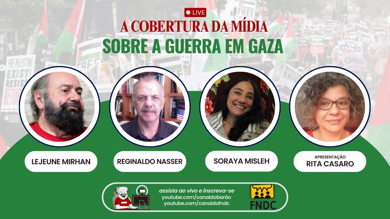 #AOVIVO | A COBERTURA DA MÍDIA SOBRE A GUERRA EM GAZA