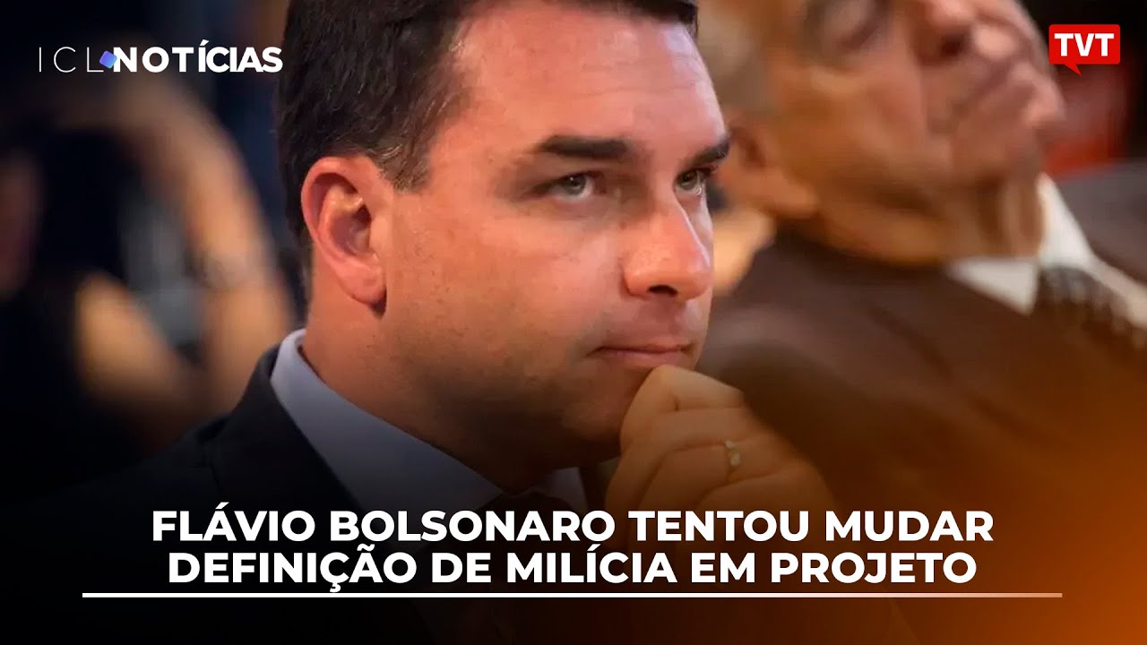 Flávio Bolsonaro tentou mudar definição de milícia em projeto