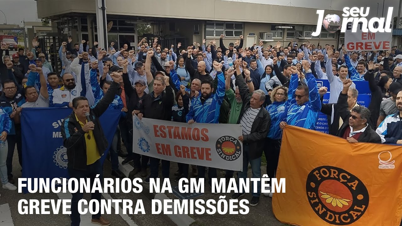 Funcionários na GM mantêm greve contra demissões