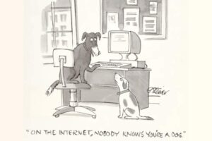 História em quadrinhos de cão que usa a internet quebra recorde em leilão