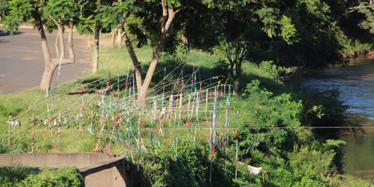 Intervenção artística chama atenção para o Rio Paraopeba