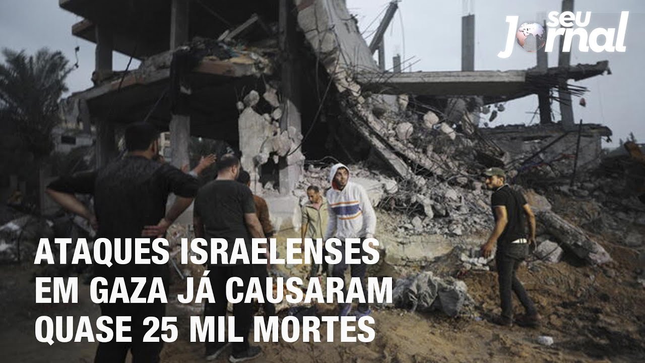Ataques israelenses em Gaza já causaram quase 25 mil mortes
