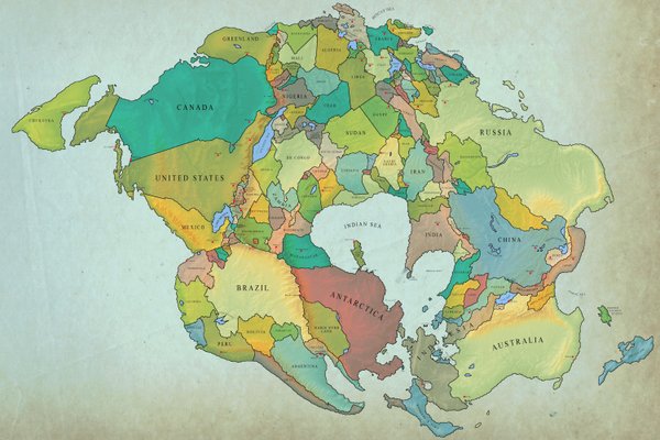 Conheça o mapa que prevê o destino da Terra em 250 milhões de anos