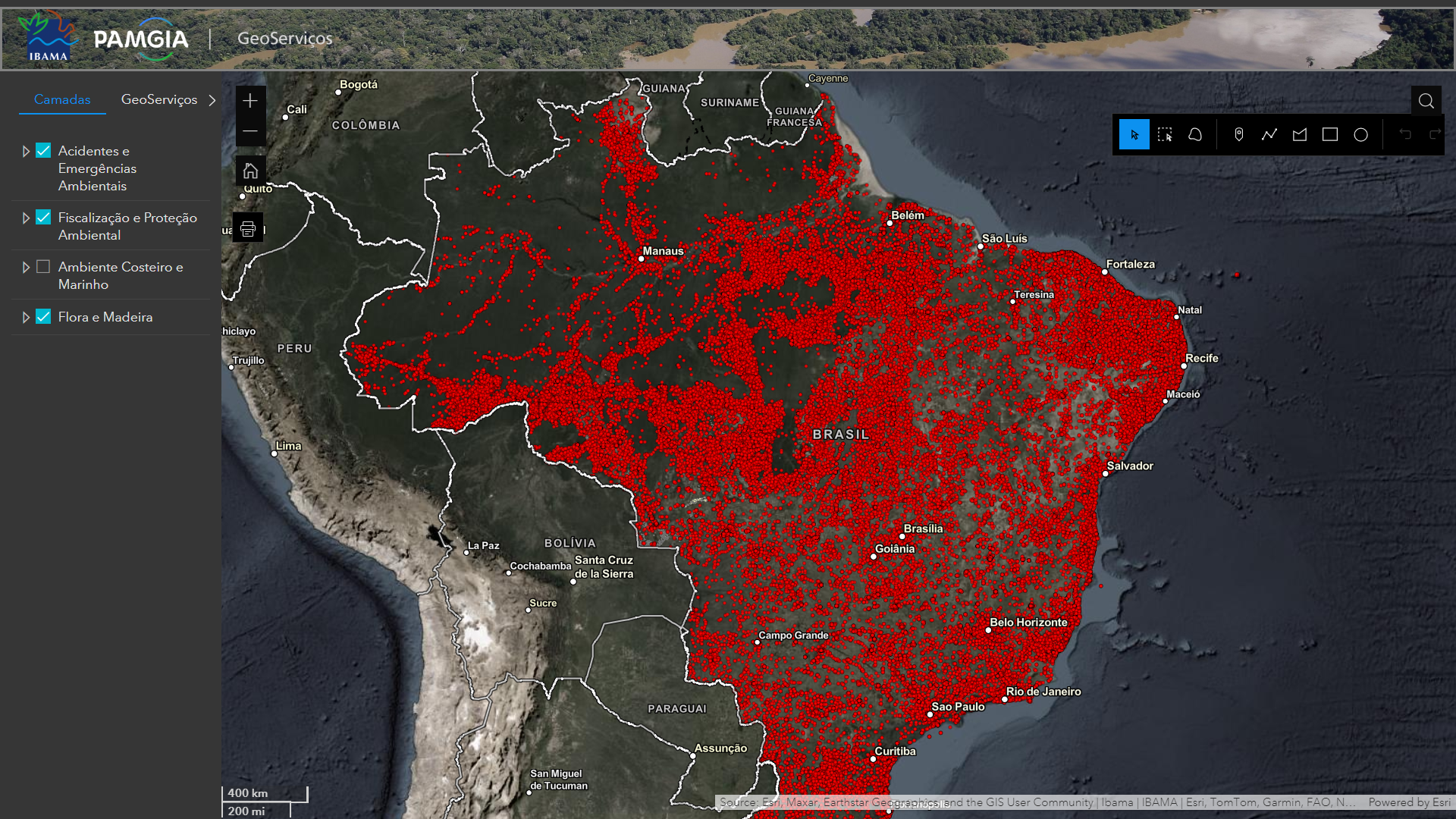 Ibama terá plataforma pública com dados de áreas degradadas de todo o Brasil