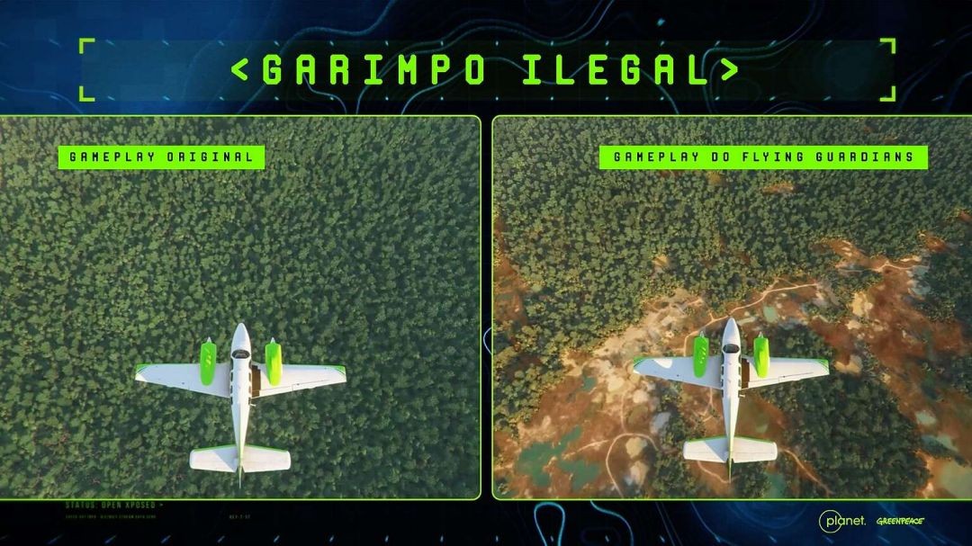 Simulador de voo vira jogo que identifica áreas de desmatamento e garimpo na Amazônia