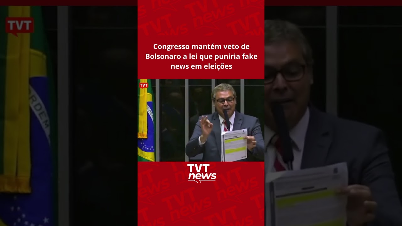 Congresso mantém veto de Bolsonaro a lei que puniria fake news em eleições