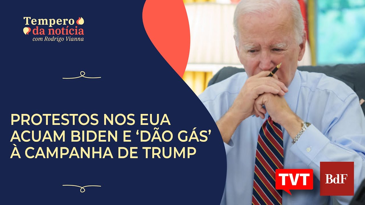 Protestos de estudantes nos EUA acuam Biden e ‘dão gás’ à campanha de Trump