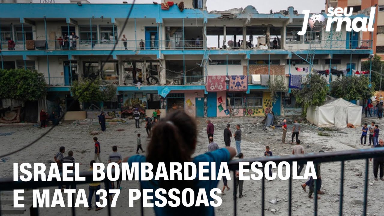 Israel bombardeia escola e mata 37 pessoas