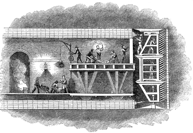 Tuneladora usada para construir o Túnel do Tâmisa, em Londres. (Fonte: Wikimedia Commons/Reprodução)