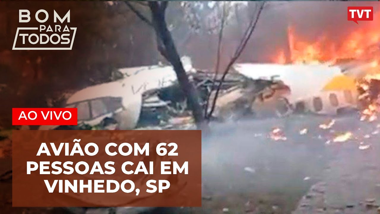 Avião com 62 pessoas cai em Vinhedo – Candidatos à Prefeitura de SP participam de 1º debate | BPT