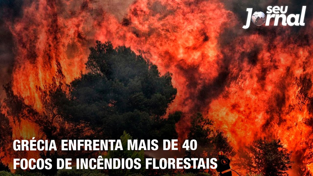 Grécia enfrenta mais de 40 focos de incêndios florestais