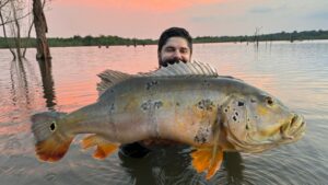 Apresentador de TV bate recorde brasileiro de pesca no AM  