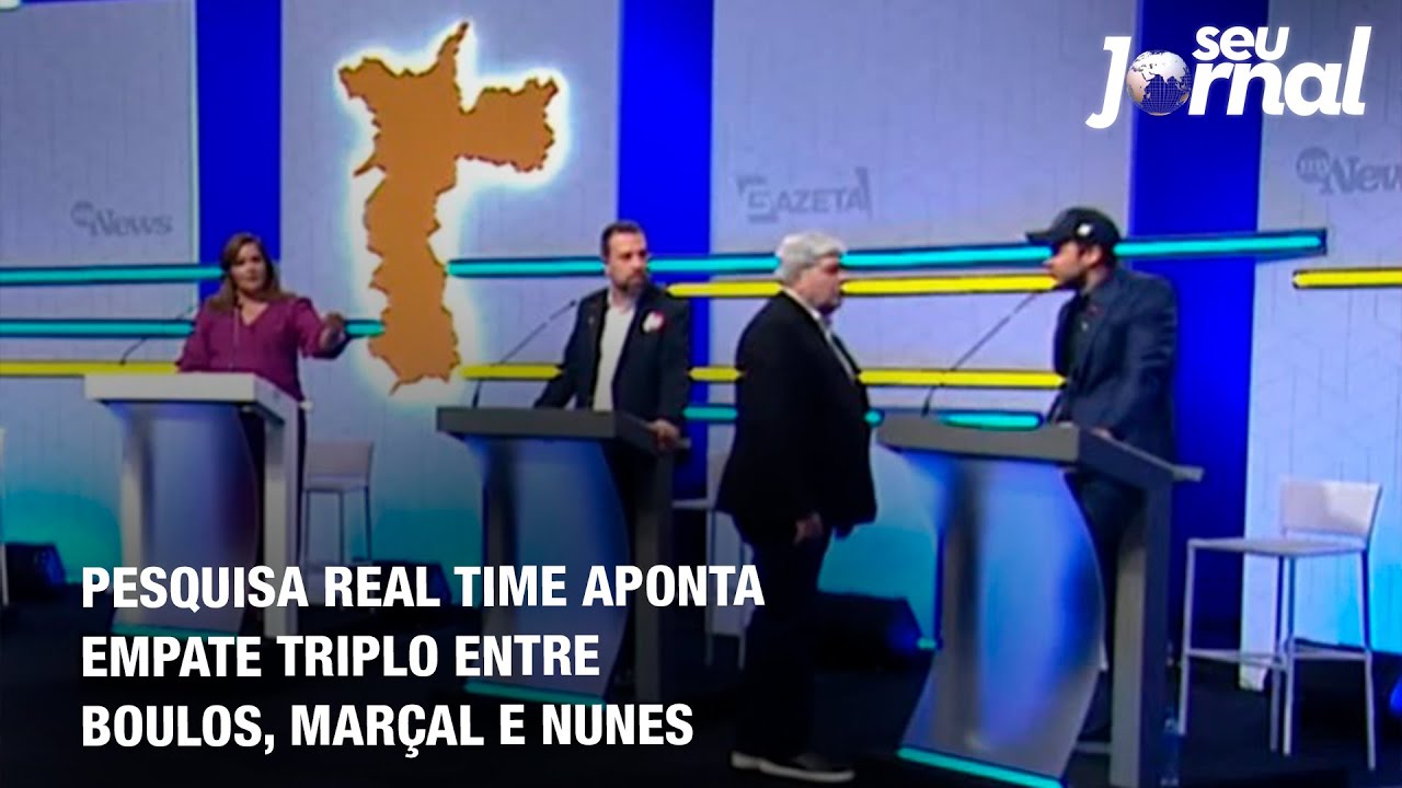 Pesquisa Real Time aponta empate triplo entre Boulos, Marçal e Nunes