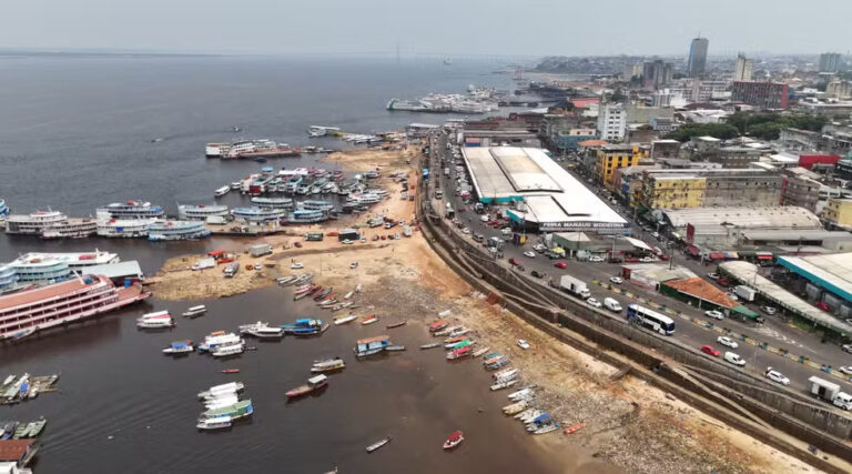 Rio Negro está mais de 3 m abaixo da normalidade em Manaus