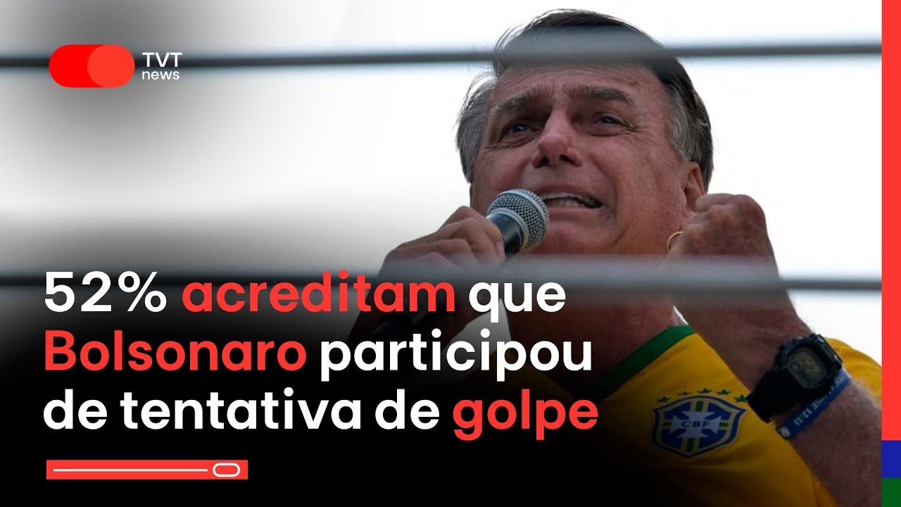 Datafolha: 52% acreditam que Bolsonaro participou de tentativa de golpe