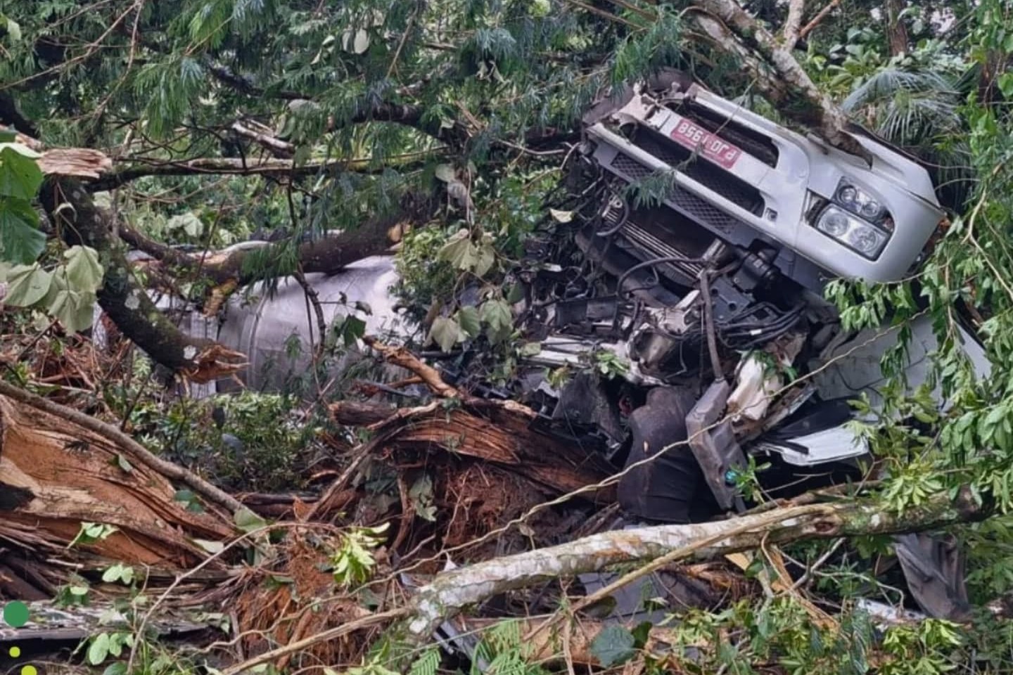 Caminhão tomba e derrama contaminante no Parque Nacional da Serra dos Órgãos
