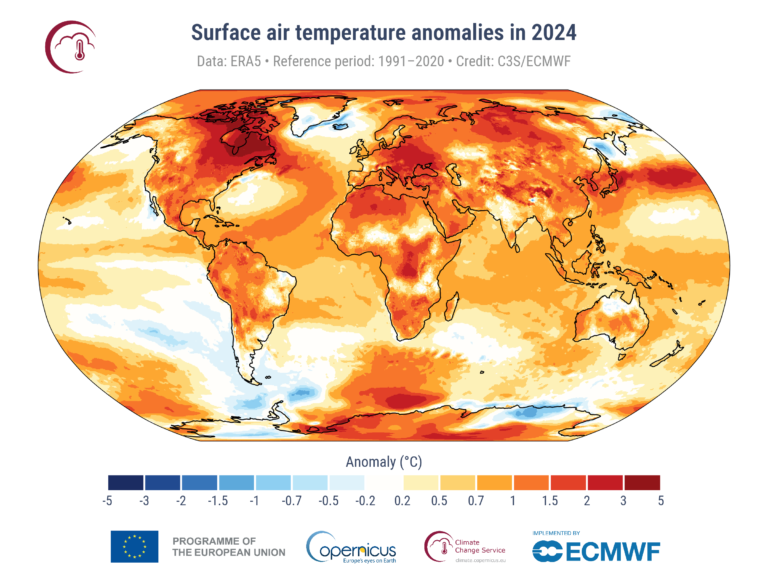 Confirmado: 2024 foi o primeiro ano em que aquecimento da Terra ultrapassou 1,5ºC
