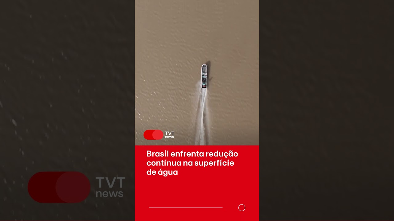 Brasil enfrenta redução contínua na superfície de água