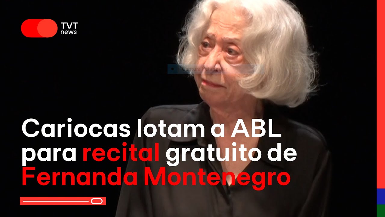 Cariocas lotam ABL para recital gratuito de Fernanda Montenegro
