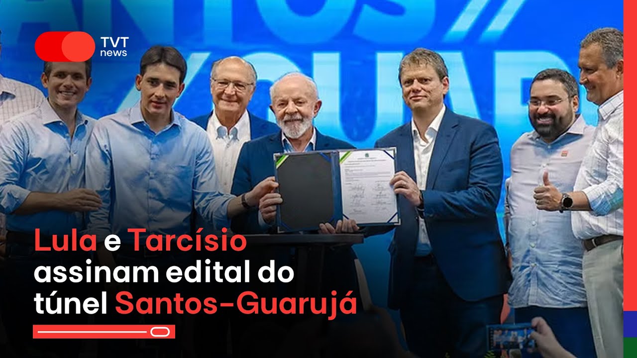 Lula e Tarcísio assinam edital do túnel Santos-Guarujá | Bom Para Todos | 27/02/2025