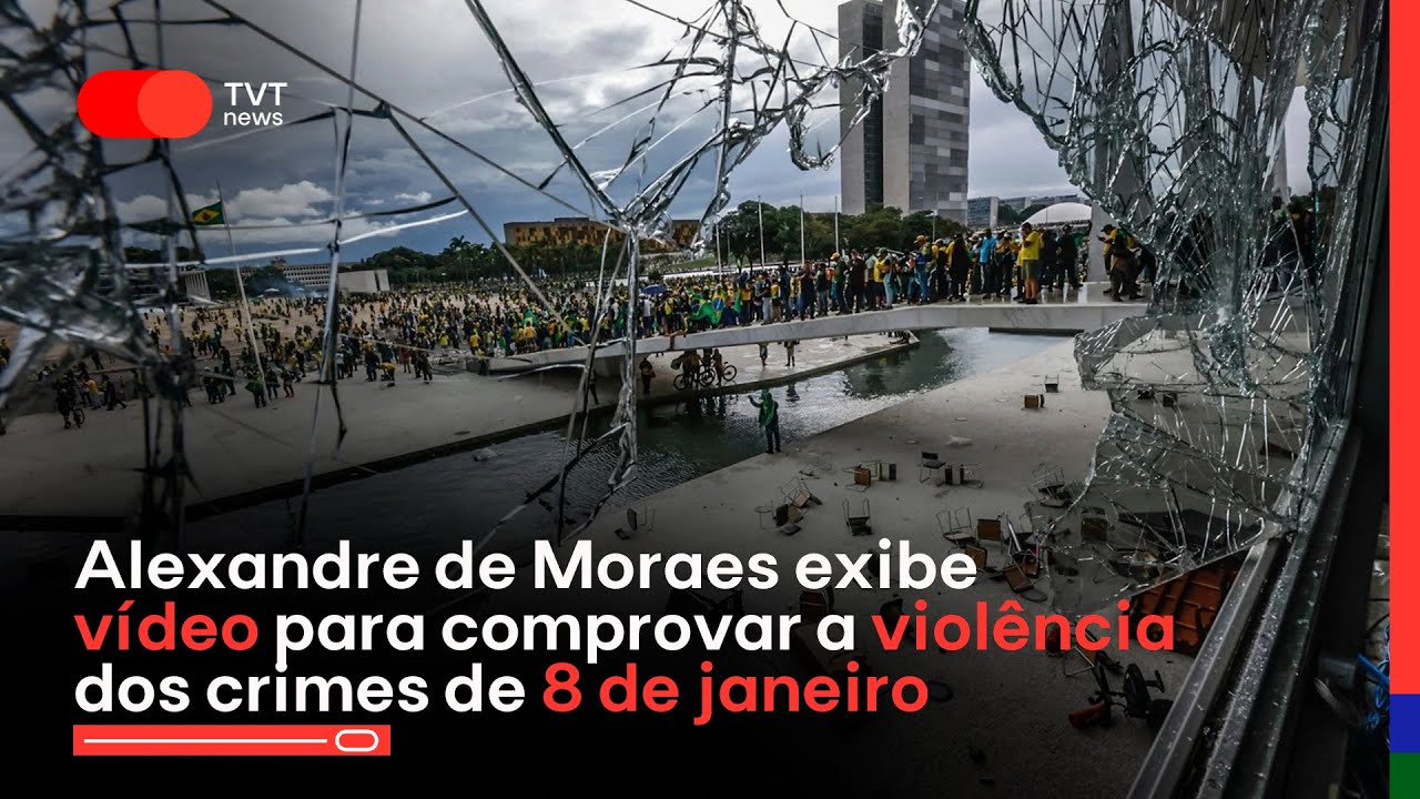 Vídeo comprova violência dos atos de 8 de janeiro em julgamento de Bolsonaro