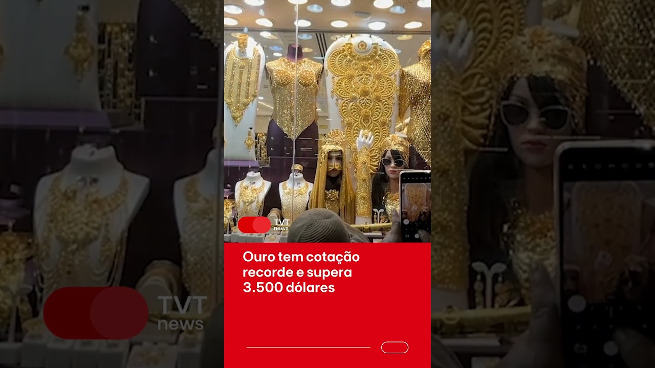 Ouro tem cotação recorde e supera 3.500 dólares