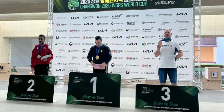 Alexandro Basso fatura medalha inédita para o Brasil no tiro esportivo