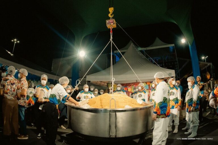 Maior Paçoca do Mundo bate novo recorde e alcança 1.593,5 kg no BV Junina 2026