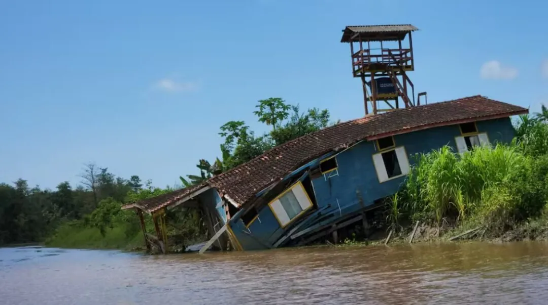 Fenômeno das ‘Terras caídas’: erosão avança e ribeirinhos abandonam casas no litoral do Amapá