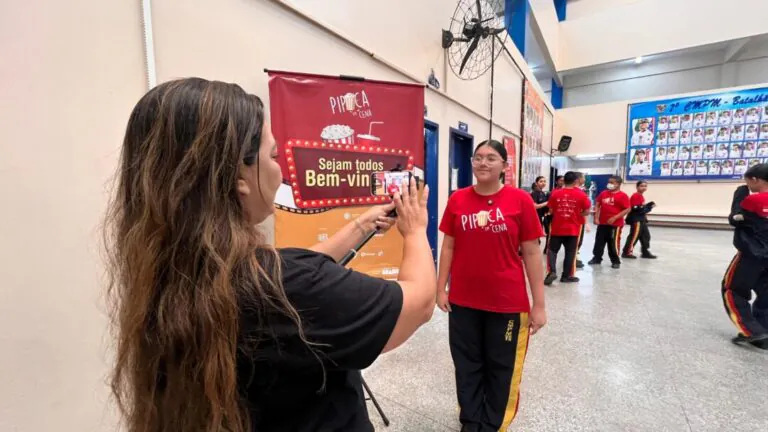 Oficinas do projeto 'Pipoca em Cena' chegam ao fim em escola na Zona Norte de Manaus