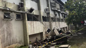 Queda de marquise na sede da Aldeia COP assusta indígenas após raio